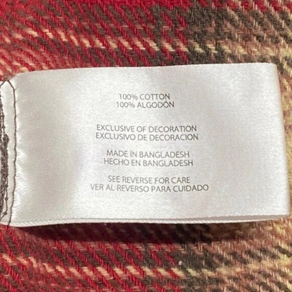 Orvis Shacket Men XL Red Plaid Button Up Heavy Flannel Shirt Jacket Unlined EUC - Picture 3 of 5